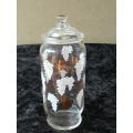 GLASS JAR WITH LOVELY PATTERN