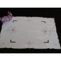 VINTAGE COTTON EMBROIDERED TRAY CLOTH