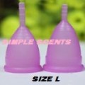 Reusable Lady Silicone Menstrual Cup Period Soft Medical Diva Cups SIZE - L