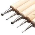 5 PC S WOODEN DOTTING TOOL