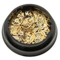 Nail Art Glitter Sticker Set Steam Punk Clock Wheel Cog Parts Mixed Spangle