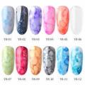 15 ML WATERCOLOR INK NAIL POLISH BLOOMING GEL SMOKE EFFECT MARBLE LIQUID -BLUE