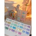 Vendeeni Reflective Glitter Sparkling Diamond Gel Polish 15ml 15 Colors/Set - F21 with free color