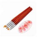 Ombre Red Hand Brush 5pcs