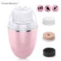 3 in 1 Face Cleansing Rechargeable Rotating Brush Exfoliator Spin Facial Set