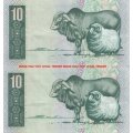 GPC DE KOCK  2 X  R10  NOTES  IN SEQUENCE          SET087