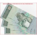 WOW    ***  GPC DE KOCK  3 X  R10  NOTES  IN SEQUENCE  ***        SET063