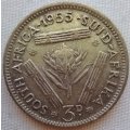 1955  Threepence Coin   SILVER                SUN10639