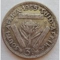 1955  Threepence Coin   SILVER                SUN10644