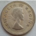 1956   THREEPENCE COIN SILVER   SA                SUN10706