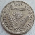 1955  Threepence Coin   SILVER                SUN10711