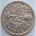 1962  -   Six  Pence Coin      United Kingdom         SUN10974