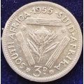 1955  Threepence Coin   SILVER                SUN11627*