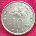 1990  10 Sen Coin      Malaisia         SUN12406*