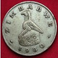 1980  20 Cents     Zimbabwe          SUN12570*