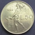 1964  50 Lire     Italy         SUN12825*