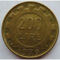 1979  200 Lire     Italy         SUN13112*