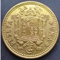 1966        Una Peseta  Coin       Spain         SUN13187*
