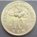 1996   10 sen COIN       Malaysia                      SUN13275*