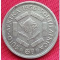 1956    6D  coin  SA        (SILVER 0.500 )       SUN13306*
