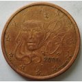 2001  5 Euro Cent     FRANCE        SUN13323*