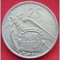 1957  25 Pesetas Coin      Spain          SUN13351*
