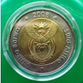 2008 SOUTH.AFRICA MANDELA 90TH BIRTHDAY R5 IN COIN HOLDER   13371*