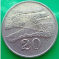 1990  20 Cents     Zimbabwe          SUN13379*