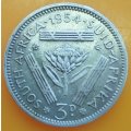 1954     3D  coin  SA        (SILVER 0.500 )       SUN13508*