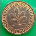 1950  2 Pfennig COIN      Germany        SUN13525*