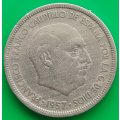 1957  5 Pesetas Coin      Spain          SUN13554*