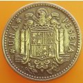 1953        Una Peseta  Coin       Spain         SUN13582*