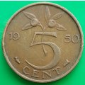 1950  5 Cent      Netherlands          SUN13681*