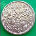 1963 -   SIX  Pence Coin      United Kingdom         SUN13697*