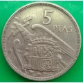 1957  5 Pesetas Coin      Spain          SUN13781*