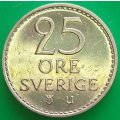 1973       25 Öre - Gustaf VI Adolf        Sweden         SUN13787*