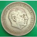 1957  5 Pesetas Coin      Spain          SUN13885*