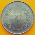 1973      50 Kuruş  Coin         Turkey         SUN13962*