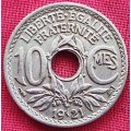 1921         10 Centimes Coin      FRANCE          SUN13995*