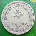 1964   Three Pence COIN       Rhodesia and Nyasaland                     SUN14018*