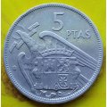 1957  25 Pesetas Coin      Spain          SUN14056*