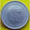1957  25 Pesetas Coin      Spain          SUN14056*