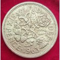1963 -   SIX  Pence Coin      United Kingdom         SUN14109*
