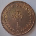 1980  -  1/2 New Penny Coin      United Kingdom         SUN14152*