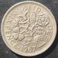 1967 -   SIX  Pence Coin      United Kingdom         SUN14155*