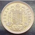 1975        Una Peseta  Coin       Spain         SUN14178*