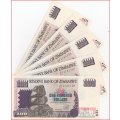 ONE HUNDRED DOLLAR  NOTES  IN SEQUENCE       ZIMBABWE               SET018B