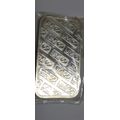 Johnson Matthey 1 ounce troy fine silver bar with serial numer