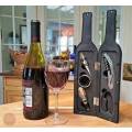Wine Bottle Shaped Corkscrew & Accessory Gift Set - 5 Piece