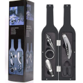 Wine Bottle Shaped Corkscrew & Accessory Gift Set - 5 Piece